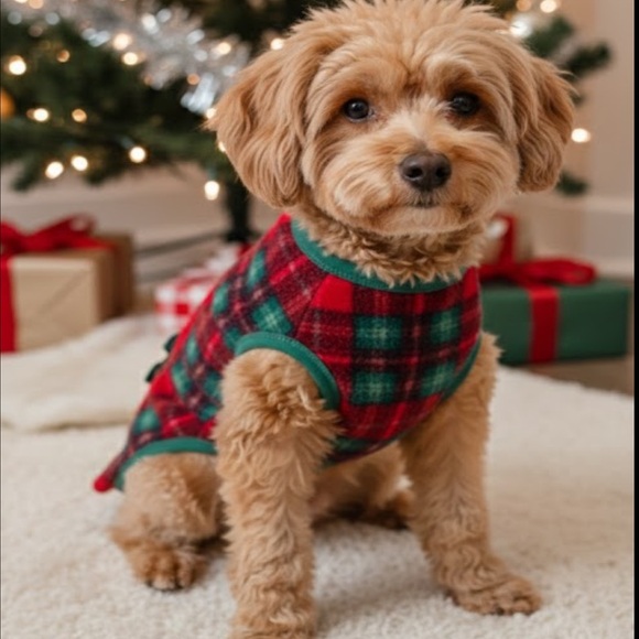 Pup Crew Other - Pup Crew - Fleece Red/Green Plaid Christmas Pajamas sz XS